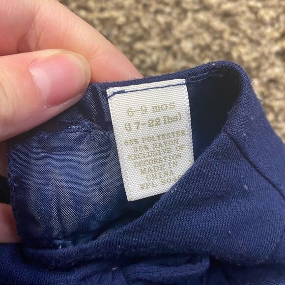 𝅺first Impression Navy Blue Baby Dress - Picture 3 of 4